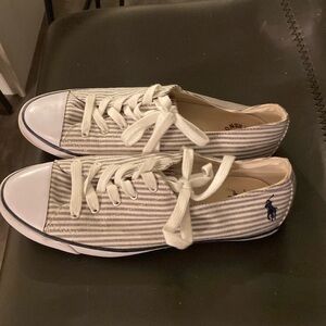 Men’s size 11 polo striped canvas sneakers